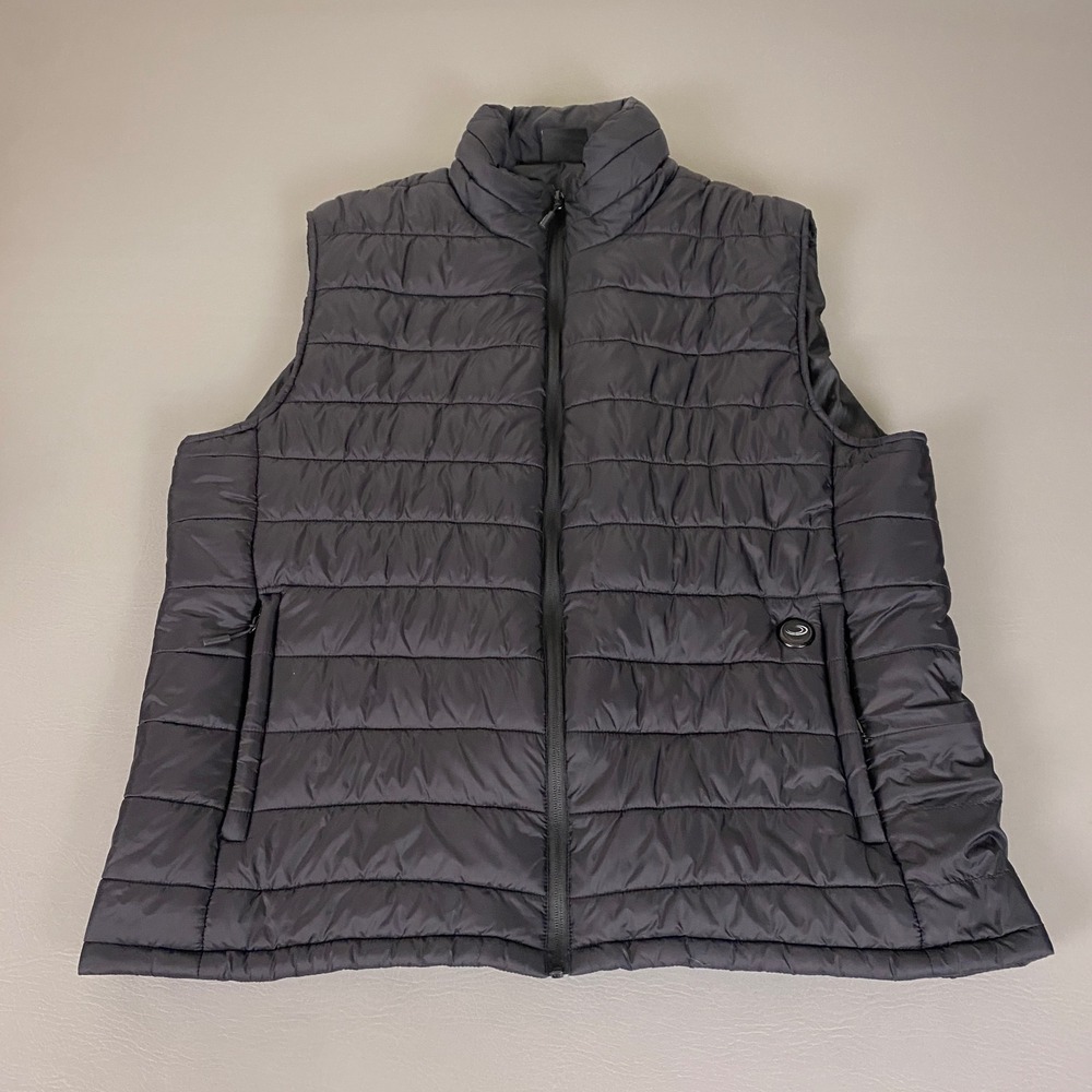 Uupalee Heated Puffer Vest Women's 2XL Black USB  Quilted Full Zip Techwear Vest